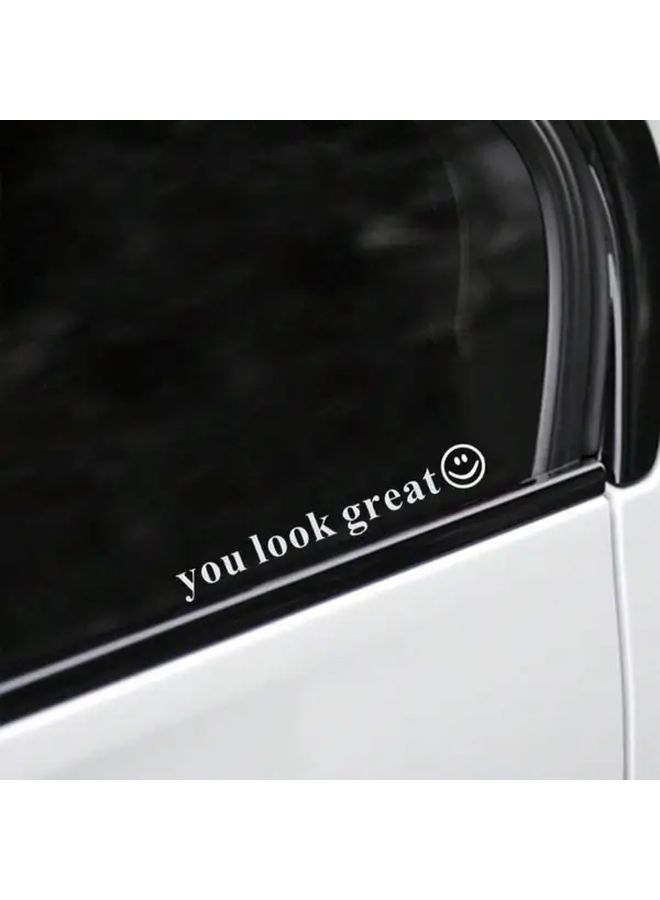 Funny Car Window Sticker Black Vinyl Decal For Rearview Mirror Exterior Decor - Image 3