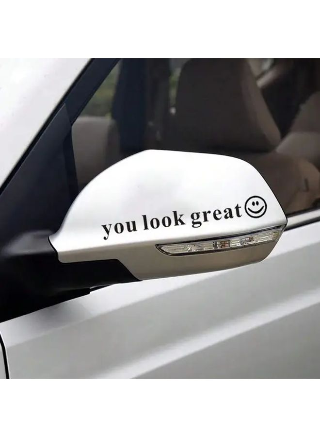 Funny Car Window Sticker Black Vinyl Decal For Rearview Mirror Exterior Decor - Image 2