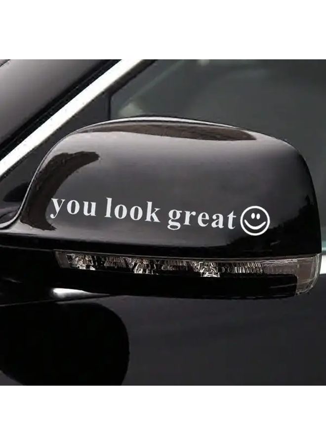 Funny Car Window Sticker Black Vinyl Decal For Rearview Mirror Exterior Decor - Image 1