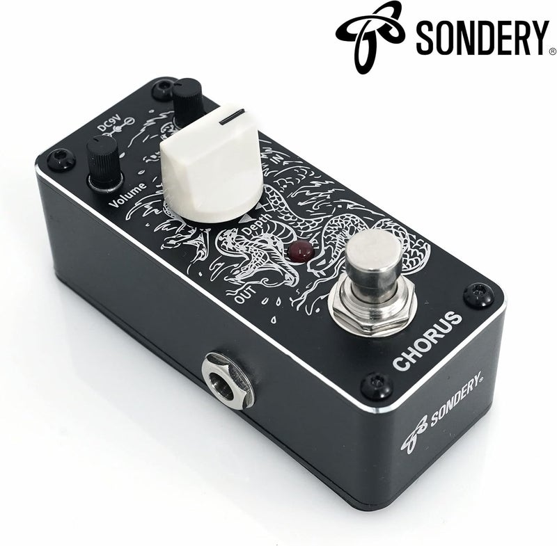 Sondery دواسة كورس من سونديري للقيثارات، دواسة تأثير كورس تناظرية صغيرة مع تمرير حقيقي، سلسلة فنية - Image 1