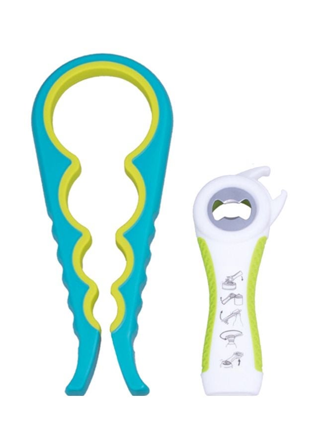 NIBEMINENT 2-Piece Bottle Openers Blue/Green/White Large Opener- 5.7x1.96, Small 8.85x3.54inch - Image 1