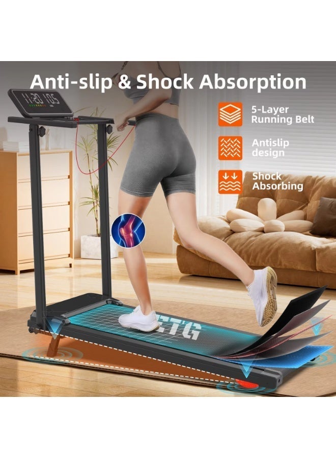 إي تي جي جهاز جري منزلي قابل للطي بسرعة 1-10 كم/ساعة، بقوة 0.75 حصان، يتحمل وزنًا يصل إلى 120 كجم - Image 4