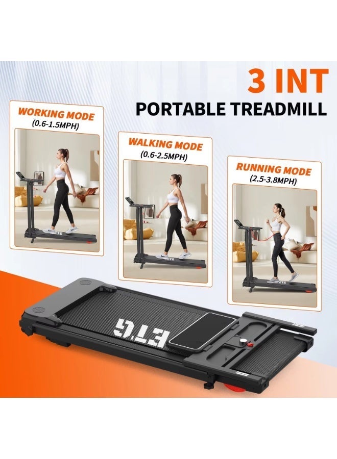 إي تي جي جهاز جري منزلي قابل للطي بسرعة 1-10 كم/ساعة، بقوة 0.75 حصان، يتحمل وزنًا يصل إلى 120 كجم - Image 3