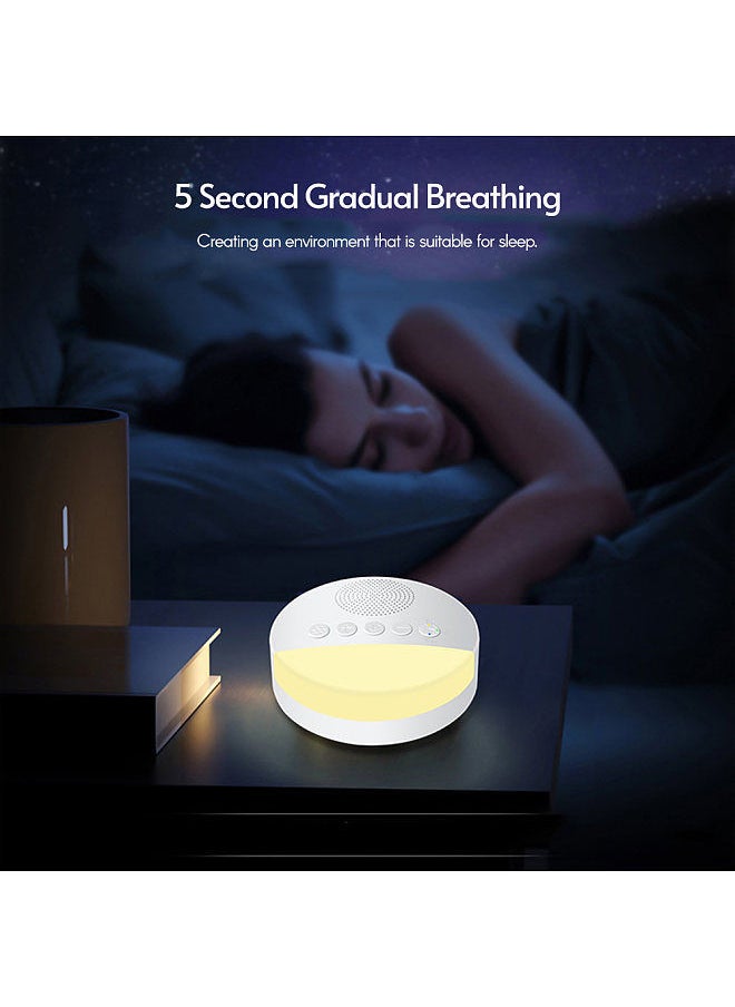 Generic - White Noise Sleep Machine Built-in 6 Soothing Sound Soft Breath Light 15/30/60 Intelligent Timing for People of All Ages - Image 1