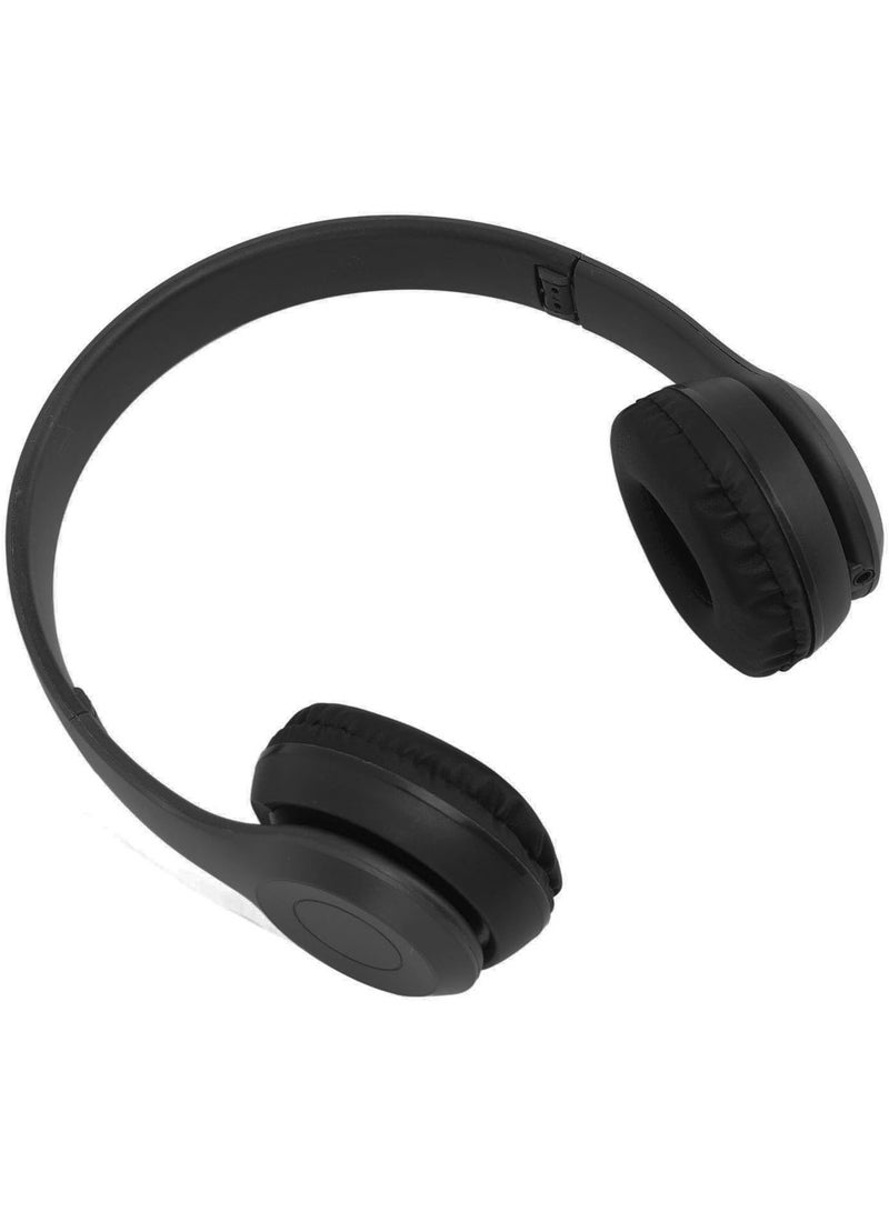 P47 BT Wireless Bluetooth Over-Ear Foldable Headphones with Noise Reduction, Black - Image 5