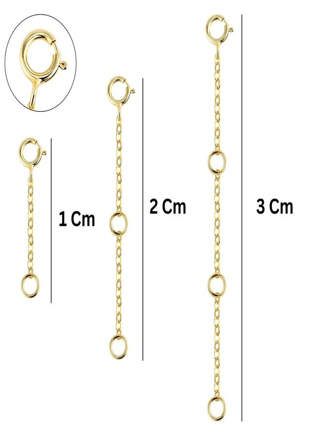 ST logo Golden Necklace Extenders Extension Bracelet Chain Extenders for Necklaces Stainless Steel Anklet Extender Extension (1 2 3 inch） - Image 2