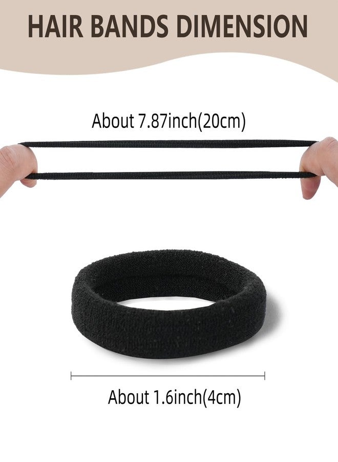 FVOLREM Hair Ties, 100 PCS No Damage Hair Elastics Hair Accessories for Women Girls, Thick Seamless Hair Ties, Neutral Color, 5 Colors Included: Black, Brown, Gray, Carnation, Light Brown - Image 2
