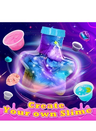 Slime Making Kit for Girls Boys, Jelly Slime With Straws Arts and Crafts Kits DIY Modeling Air Dry Magic Clay, Stress Relief Party Favors 31 Accessories  Ice Cream Slime Kit for Kids - view 4