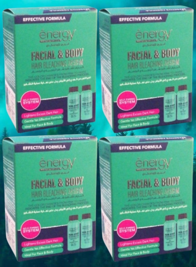 ENERGY COSMETICS 4 Pieces Facial And Body Hair Bleaching System 40 Grams And 60ml - Image 1