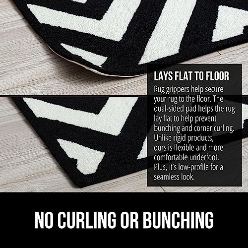 GORILLA GRIP 12 Pc Rug Gripper Pads Keep Area Rugs Corners from Curling, No Damage Reusable Double-Sided Sticky Pads, Holds Down Carpet, Stays in Place on Hardwood Floors, Grips Tile Floor, Home Décor - Image 3