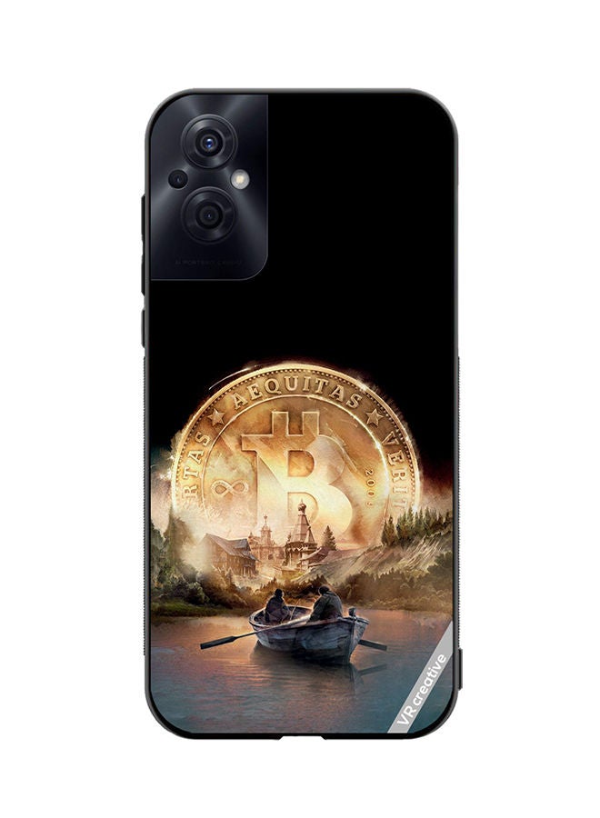 VR CREATIVE Protective Case Cover For Oppo Reno8 Z River Of Bitcoin Design Multicolour - Image 1