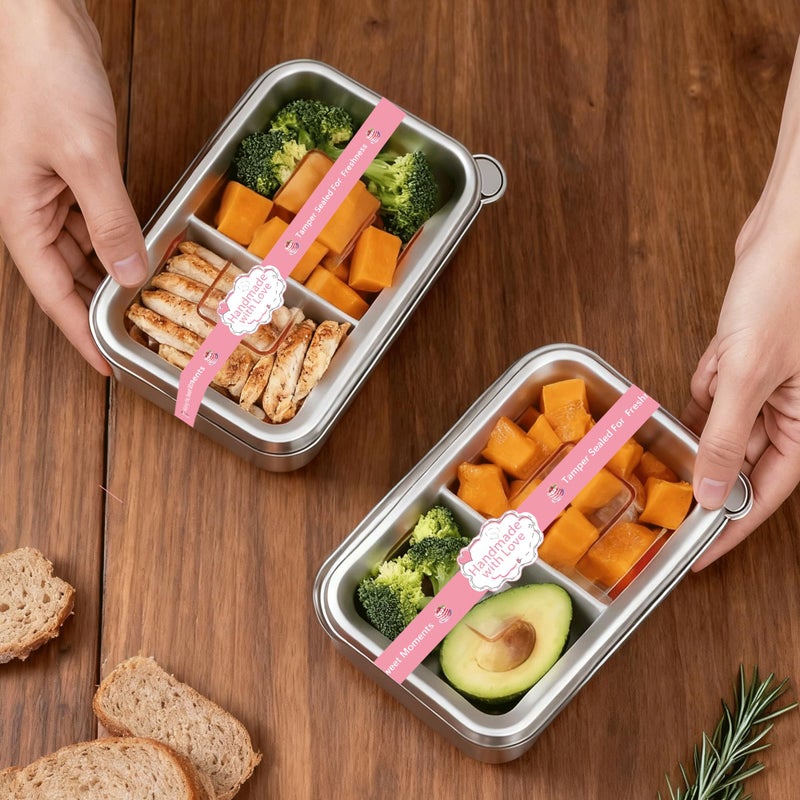 wootile Food Retail Package Seal Stickers 9x1 Inch Safe Secure Tamper Evident Lids Stickers 250 Pcs Tamper Resistant Stickers,Baking Gift Box Sticker for Handmade Baking Craft Arts,Hand Made Sticker - Image 5