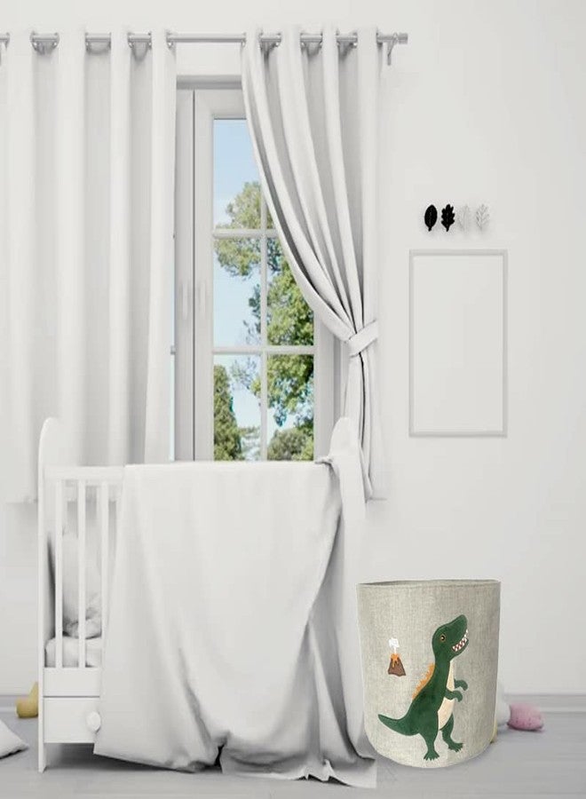 MON AMI Premium Dinosaur Round Storage Basket - 13”, Small Storage Bins for Kids, Shelves, Organizing, Baby Toy Organizers and Nursery Storage - Image 5