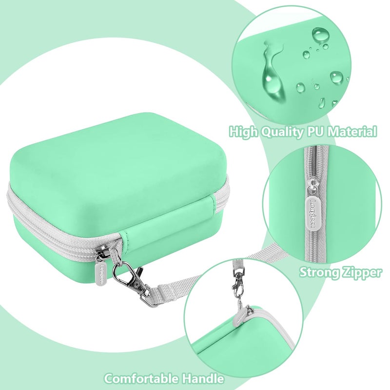 Leayjeen Digital Camera Case Compatible with CAMKORY/KODAK PIXPRO FZ45/FZ55/Canon PowerShot ELPH 180/ Sony DSCW800/ FHD 1080P 44MP Point Digital Camera,Compact Digital Camera-Green(Case Only) - Image 3