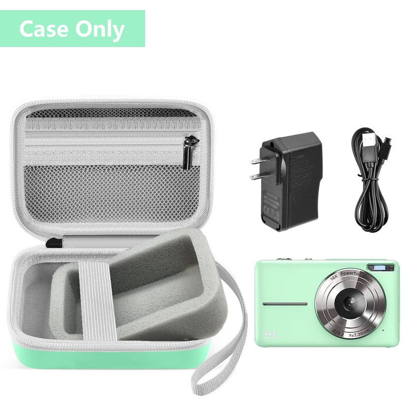 Leayjeen Digital Camera Case Compatible with CAMKORY/KODAK PIXPRO FZ45/FZ55/Canon PowerShot ELPH 180/ Sony DSCW800/ FHD 1080P 44MP Point Digital Camera,Compact Digital Camera-Green(Case Only) - Image 2