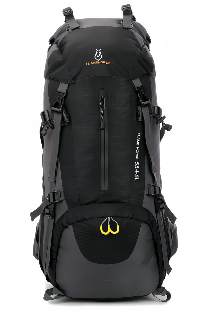 FLAMEHORSE Outdoor Mountaineering Bag Shoulder Men And Women 60L Large Capacity Travel Backpack Nylon Water-Proof Travel Bag