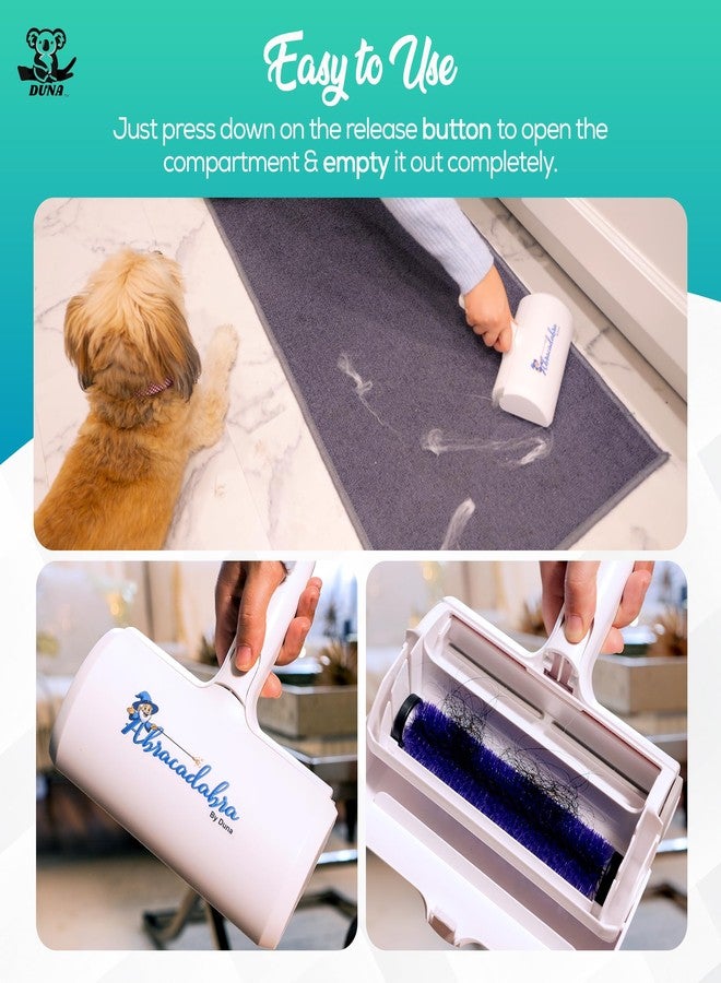 Duna Abracadabra Reusable Pet Hair Remover Brush - Dog & Cat Hair Roller for Furniture, Carpet, Clothes & Bedding | Washable, Eco-Friendly Fur Remover with Cleaning Mat for Home & Travel - Image 5