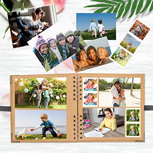 LOYAL BOOK Scrapbook (8 x 8 inch) Scrapbook Album 60 Pages Ideal for Your DIY Scrapbooking Albums Wedding and Anniversary Family Photo Album (brown) - Image 2