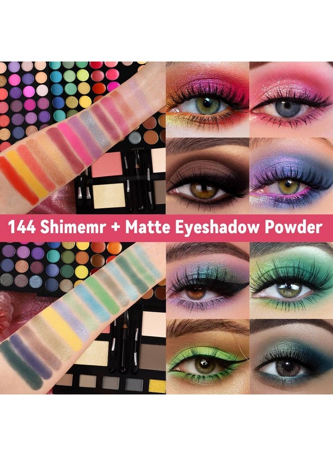 CHARMCODE CHARMCODE 190 Colors Cosmetic Make up Palette Set Kit Combination with Eyeshadow Facial Blusher Eyebrow Powder Face Concealer Powder Eyeliner Pencil A Mirror All-in-One Makeup Gift Sets For Women  - Image 2