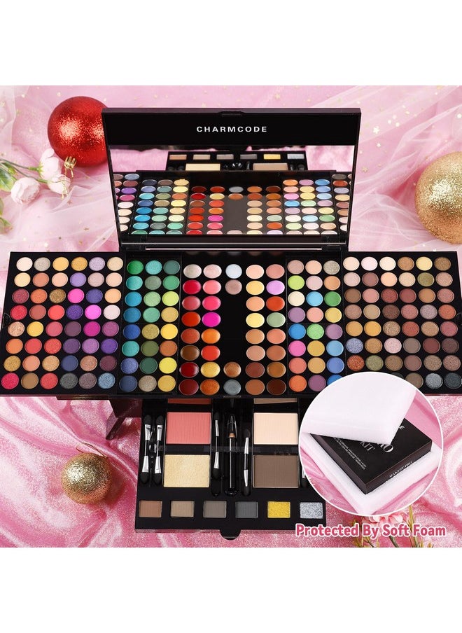 CHARMCODE CHARMCODE 190 Colors Cosmetic Make up Palette Set Kit Combination with Eyeshadow Facial Blusher Eyebrow Powder Face Concealer Powder Eyeliner Pencil A Mirror All-in-One Makeup Gift Sets For Women  - Image 4