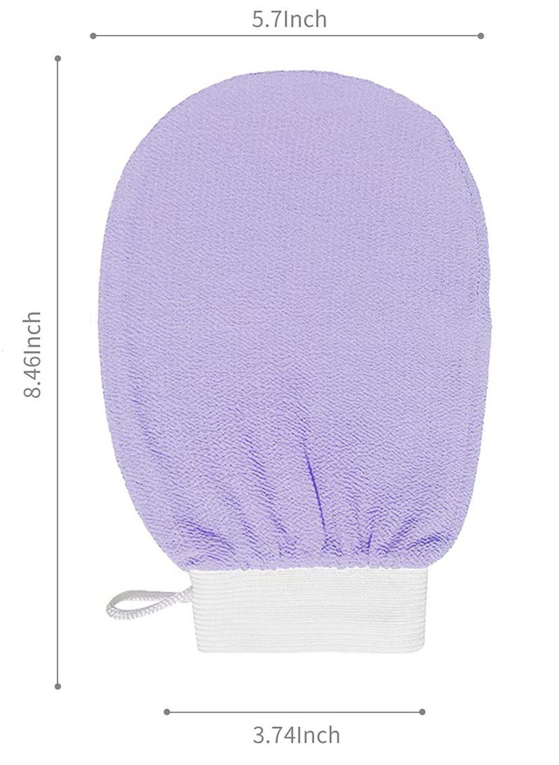 Generic - Exfoliating Glove Body Scrub 2pcs Korean Towel Skin Care Remover Deep Scrub Loofah Cleansing Glove Exfoliating Cloth Exfoliating Shower Soap Sponge Hand Towel (Purple) - Image 1