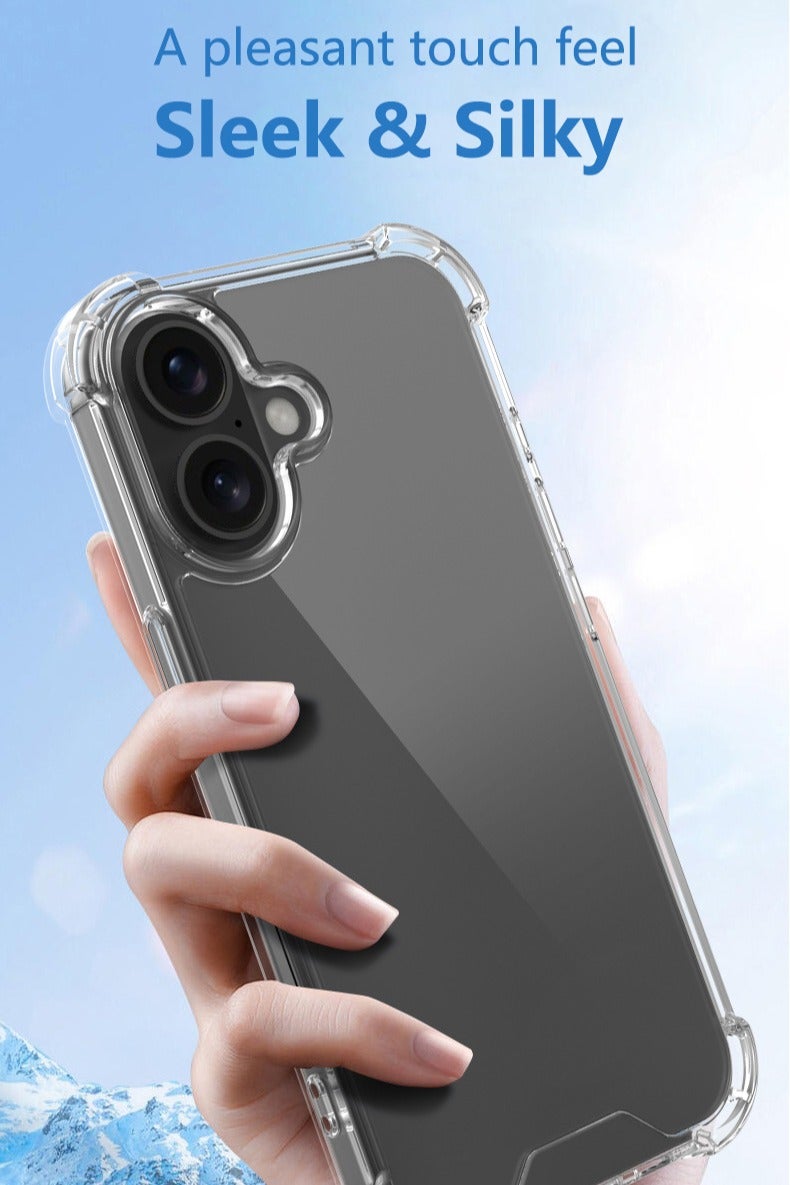 Youque 3 in 1 iPhone 17 Protection Pack, Clear Case with Privacy Screen Protector&Camera Lens, Transparent Slim Fit Anti-Scratch Soft TPU Edge Hard PC Back Cover with Airbag Corners, Clear - Image 5