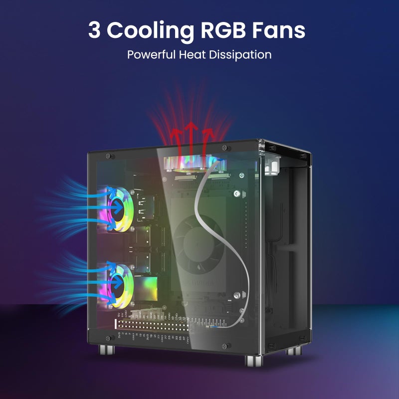 Elecrow Mini PC Case for Jetson Orin Nano: Aluminum Case with 1.3" OLED Display, 3 Cooling Fans, RTC, Full Port Access, Compact All-in-One Enclosure (Pitower Gen 1) - Image 3