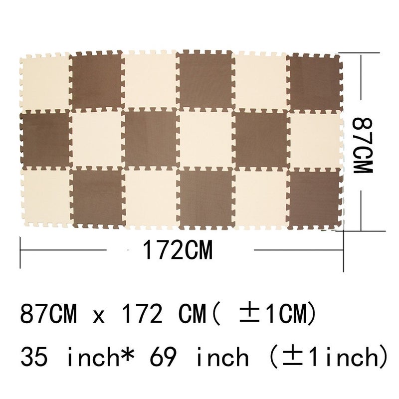 MQIAOHAM® 18 Pieces Puzzle Play Mats, Soft Baby Play Mat, Kids Interlocking Foam Floor Tiles, Toddlers Carpet Playmats G301018-106110 - Image 3