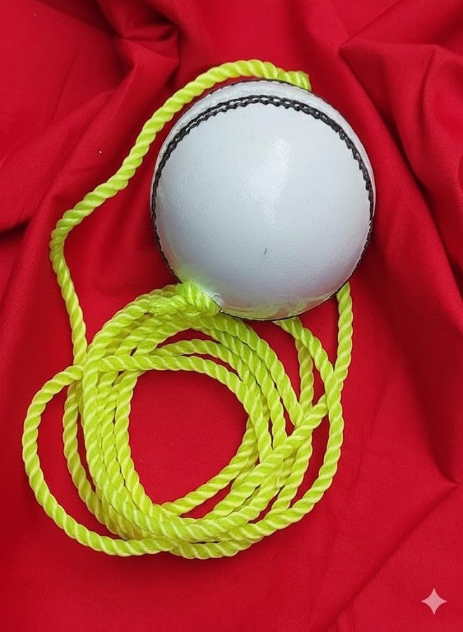 Skygold Premium Leather Cricket Training Ball [White] - Self-Practice Cricket Ball with String for Batting Drills & Hand-Eye Coordination - Image 5