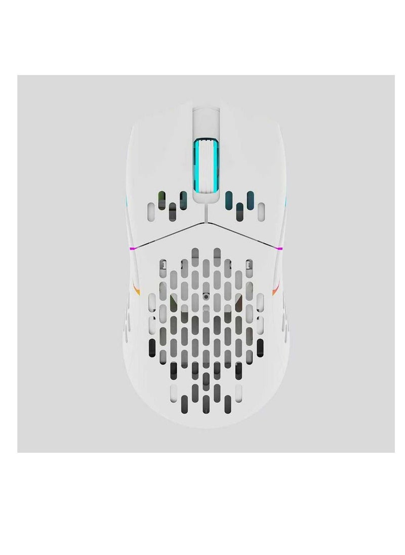 Keychron - Keychron M1 Ultra-Light Optical Wired Mouse Type-C Port Lightweight & Flexible Detachable Cable External RGB & DPI Adjustment Button Programmable Custom Keys For Mac & Windows - White - Image 1