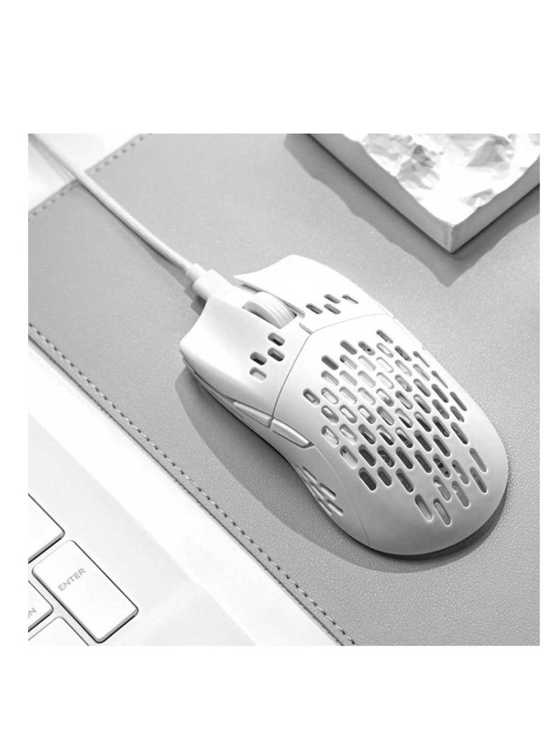 Keychron - Keychron M1 Ultra-Light Optical Wired Mouse Type-C Port Lightweight & Flexible Detachable Cable External RGB & DPI Adjustment Button Programmable Custom Keys For Mac & Windows - White - Image 1