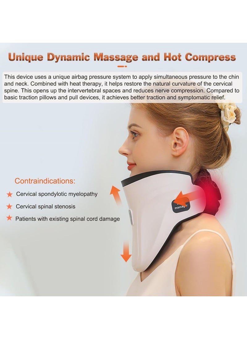 Ru syanl Dynamic Neck Stretcher with Heat Therapy Cervical Traction Device with Intelligent Air Pump Neck Decompression Devices with Remote Control Neck Traction Device  - Image 4