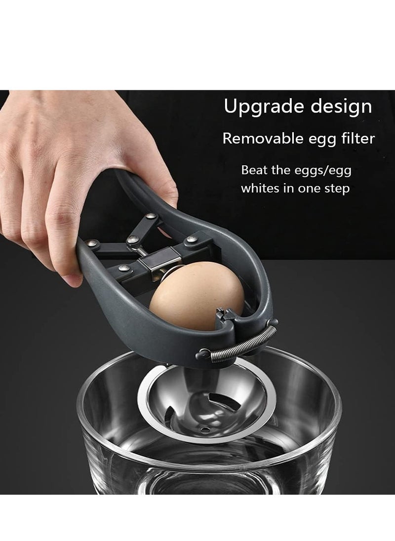 Generic - Egg Cracker,l Egg Opener, Automatic Egg Cracking Tool, Easy Eggshell CutterEggshell Cutter Egg Separator Creative Kitchen Tools (black) - Image 1