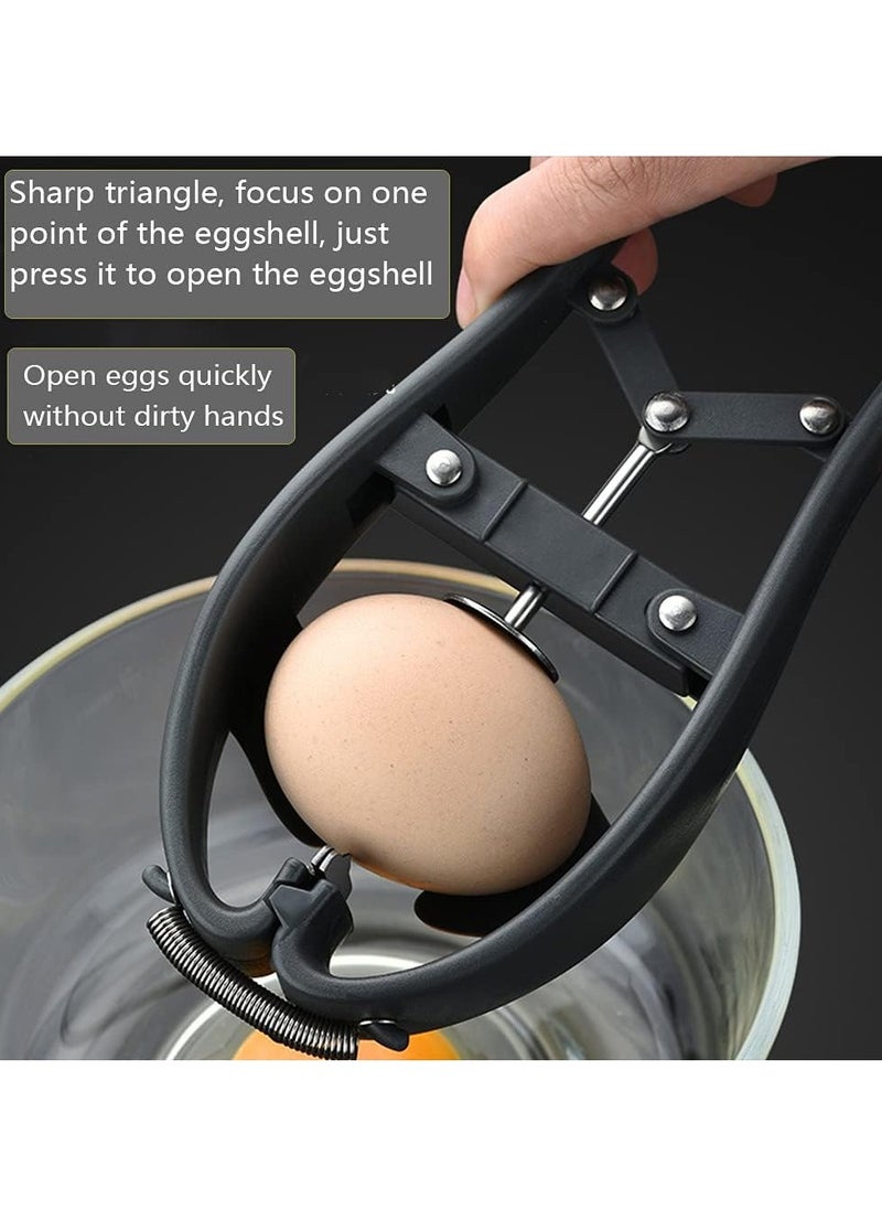 Generic - Egg Cracker,l Egg Opener, Automatic Egg Cracking Tool, Easy Eggshell CutterEggshell Cutter Egg Separator Creative Kitchen Tools (black) - Image 1
