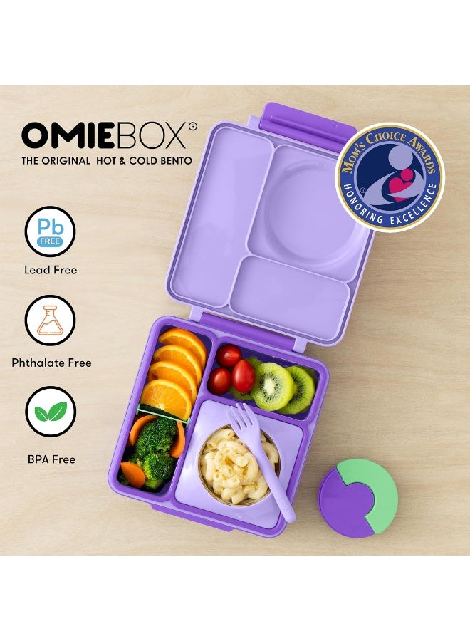 OmieBox Kids Bento Lunch Box, Stainless Steel Bowl, 250ml (Lilac Purple) - Image 3