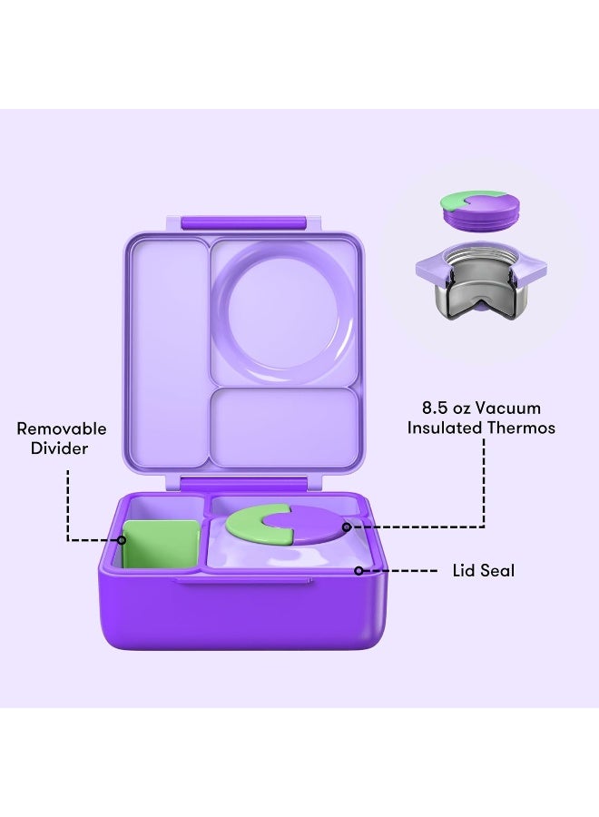 OmieBox Kids Bento Lunch Box, Stainless Steel Bowl, 250ml (Lilac Purple) - Image 2