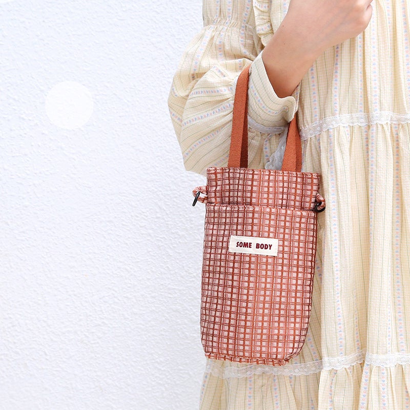 Three-Color Patch Fresh Water Cup Storage Bag For Women 2023 Niche Design Bucket Bag All-Match Handbag - Image 2