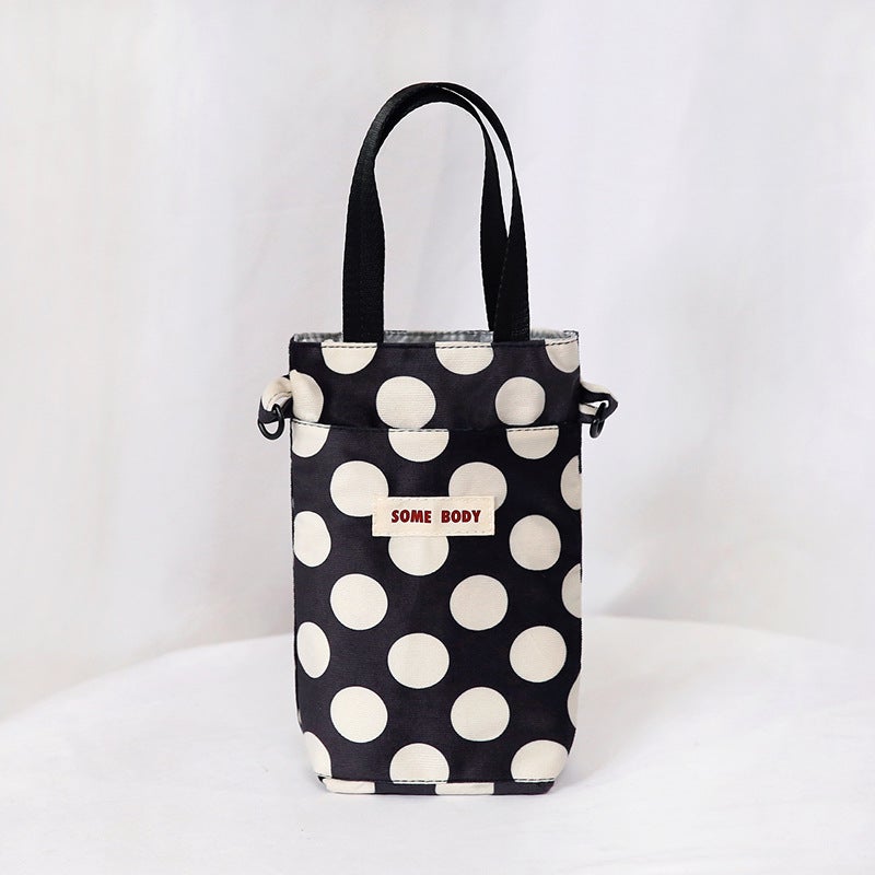 Three-Color Patch Fresh Water Cup Storage Bag For Women 2023 Niche Design Bucket Bag All-Match Handbag - Image 1