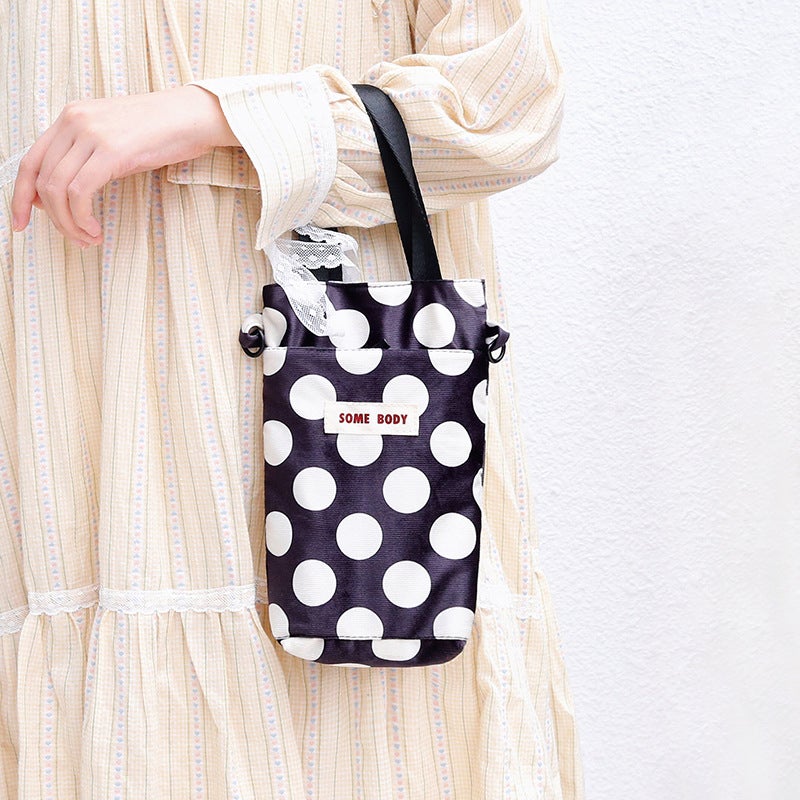 Three-Color Patch Fresh Water Cup Storage Bag For Women 2023 Niche Design Bucket Bag All-Match Handbag - Image 5
