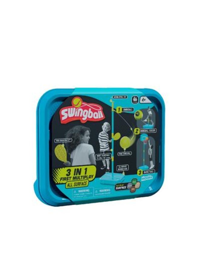 Mookie Swingball Lite All Surface With Two Checker Bats And Rubber Tennis Ball 1.4m 7296 - Image 1