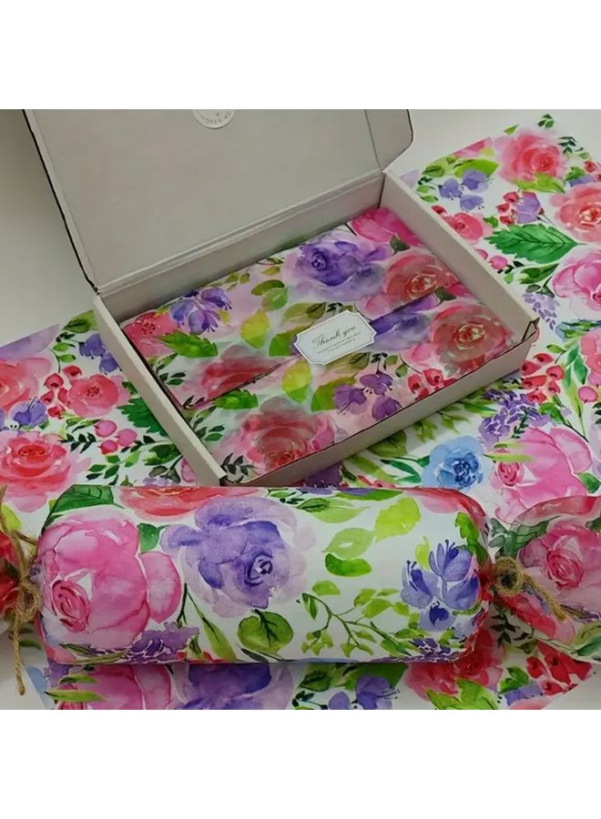 10 Sheets Thin Paper Floral Pattern Gift Wrapping 20x14 Inch for Wedding Christmas Birthday Bouquet Party - Image 4