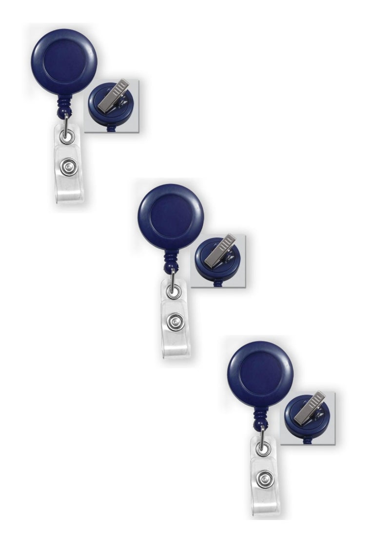 Libra ID Holder Reel with Clear Plastic Strap & Belt Clip (Pack of 6) - Image 2