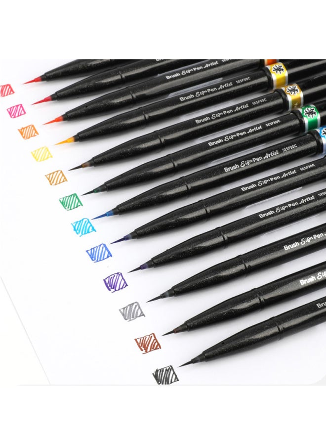 Pentel Sesf30C Fine Point Color Brush Pen Green - Image 3