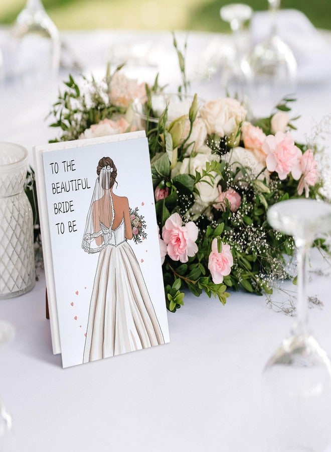 SEEBERY Wedding Card for Bride and Groom-Elegant Bridal Shower & Engagement Card, Congratulations Greeting Card for Bride to Be, Wedding Gifts for Couples - Image 3