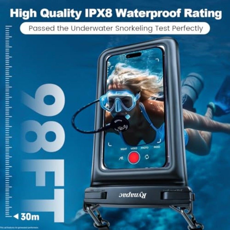 Floating Waterproof Phone Pouch [Up to 8.5''] - 2 Pack IPX8 Double Space Waterproof Phone Case with Adjustable Lanyard for iPhone 17 16 15 14 Pro Max, TouchScreen, Beach Cruise Essentials 2026 - Image 2