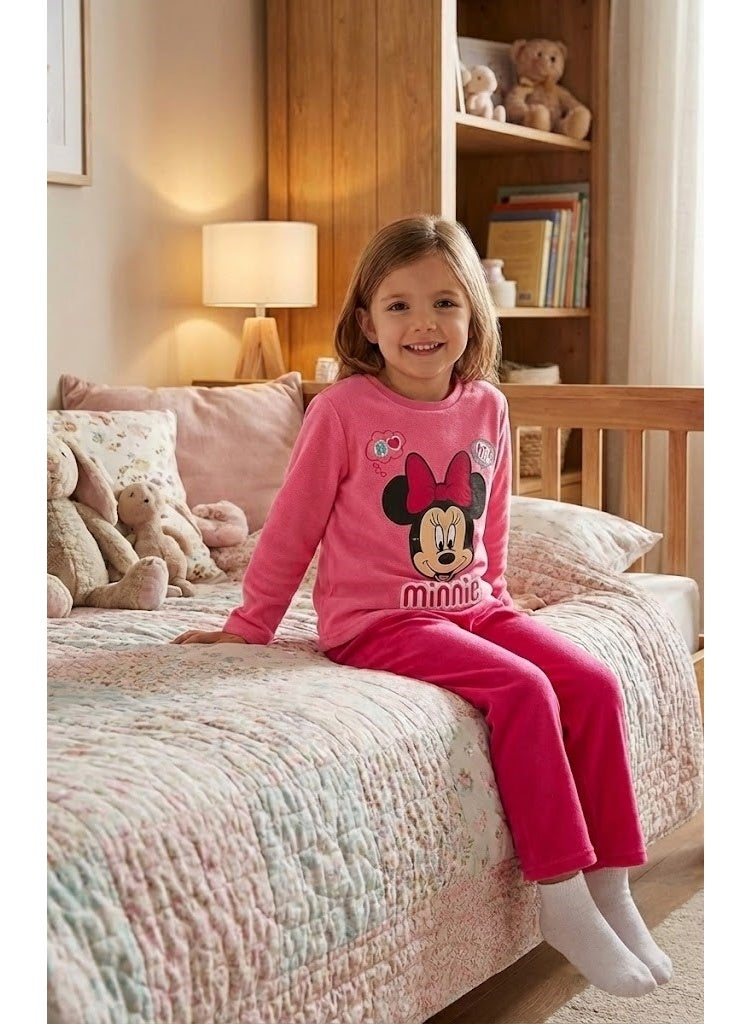 ديزني_ميني_هاوس بيجامة صوفية للبنات من ديزني ميني ماوس من Kids TV - Image 3