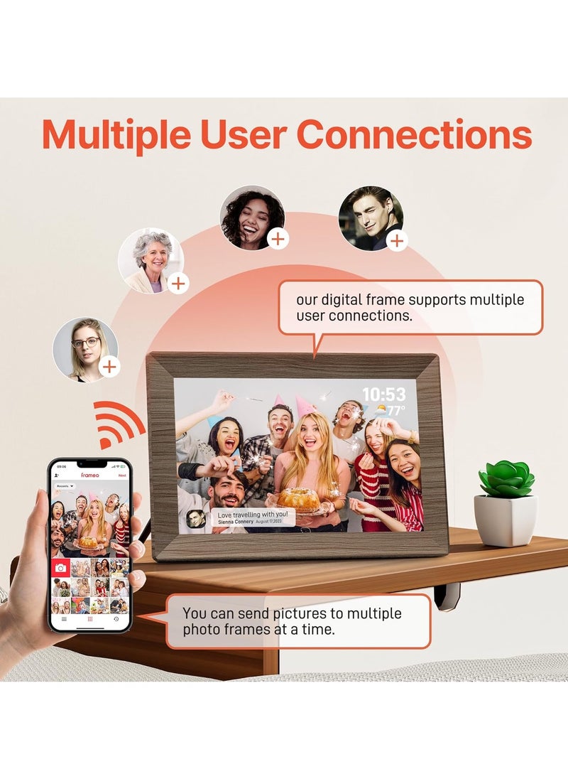 PROMAGE PROMAGE Digital Picture Frame, 10.1 Inch WiFi Digital Picture Frame 1280x800 HD IPS Touch Screen, Electronic Smart Photo Frame with 16GB Storage + Micro SD Card Support, Auto-Rotate, Instantly Share Photos/Videos via Frameo App from Anywhere, Digital Picture Frame  - Image 5
