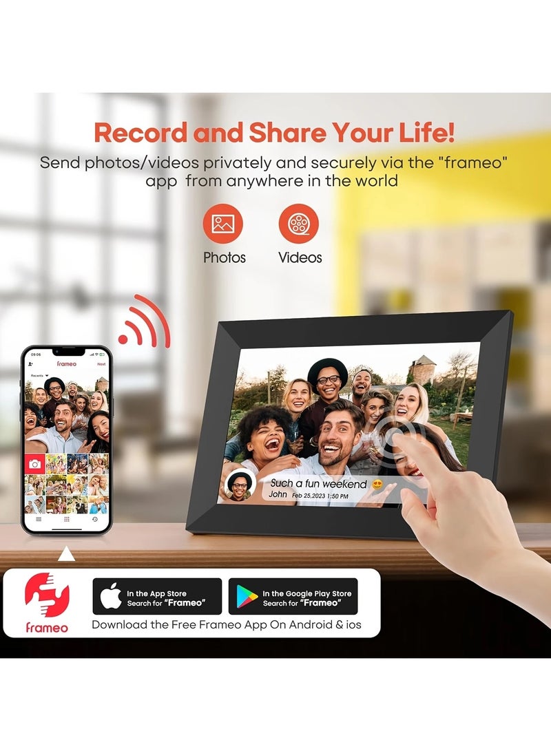 PROMAGE Digital Picture Frame ( 16 GB+ 32 GB), 10.1 Inch WiFi Digital Picture Frame 1280x800 HD IPS Touch Screen, Electronic Smart Photo Frame with 16GB built-in Storage + 32GB Micro SD Card , Auto-Rotate, Instantly Share Photos/Videos via Frameo App from Around the World - Image 3