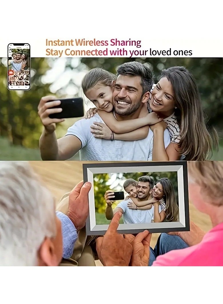 PROMAGE Digital Picture Frame ( 16 GB+ 32 GB), 10.1 Inch WiFi Digital Picture Frame 1280x800 HD IPS Touch Screen, Electronic Smart Photo Frame with 16GB built-in Storage + 32GB Micro SD Card , Auto-Rotate, Instantly Share Photos/Videos via Frameo App from Around the World - Image 4