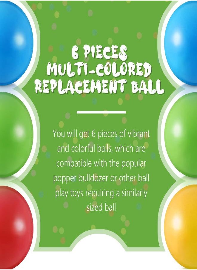Civaner Multi-Colored Replacement Toy Balls Crush Proof Bulldozer Balls Soft Plastic Air-Filled Ocean Balls For Toddlers 1.75 Inch Balls Toys (6 Pieces)  - Image 3